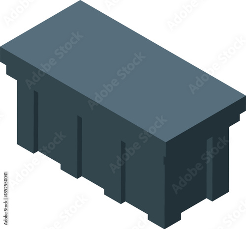 Industrial strength grey plastic storage container, ideal for various applications requiring secure and durable storage