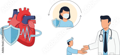 Medical Professionals Caring for Heart Health and Patient Well-being.