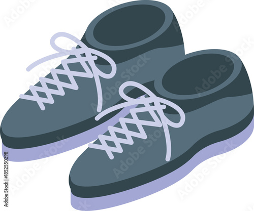 Comfortable running shoes with laces for jogging and other sport activities