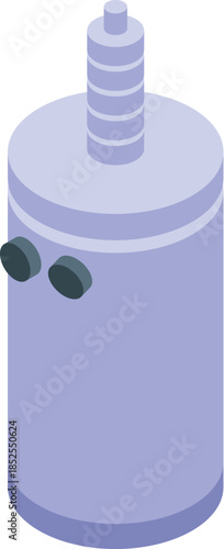 Modern boiler heating water for domestic use, providing hot water for showers and heating