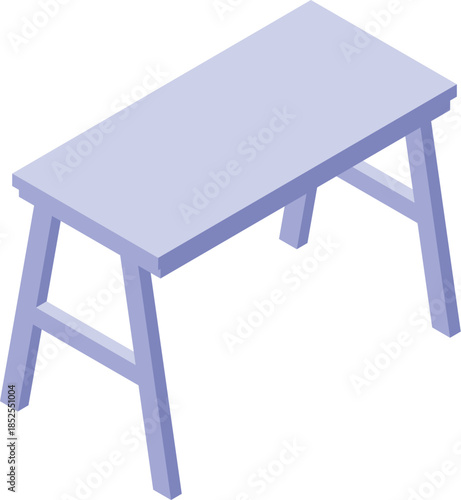 Simple wooden table standing on four legs, creating a stable and functional piece of furniture