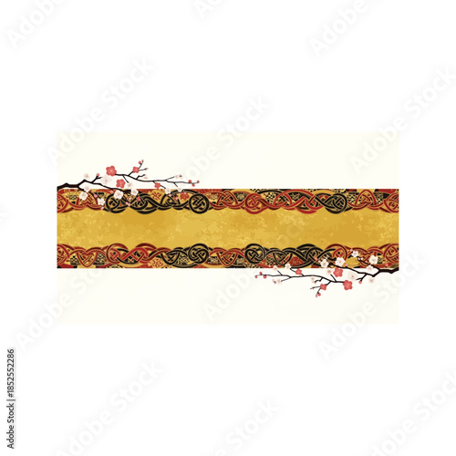 Vector illustration of a gift box set featuring cigarettes and cigarette butts isolated on a white background with a decorative Christmas pattern and chocolate cake celebration frame design