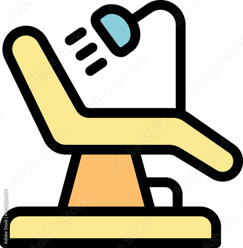 Dentist chair emitting light, ready for dental procedures, symbolizing oral health and hygiene