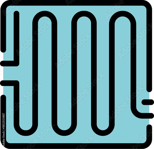 Underfloor heating system ensuring comfortable temperature in a house