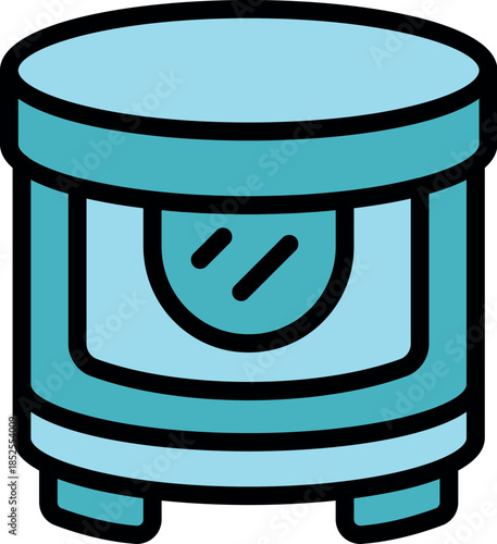 Round smart trash can simplifying waste disposal with its sensor and display, perfect for modern homes and offices