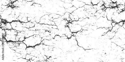 Black cracked texture on white background abstract pattern 5
