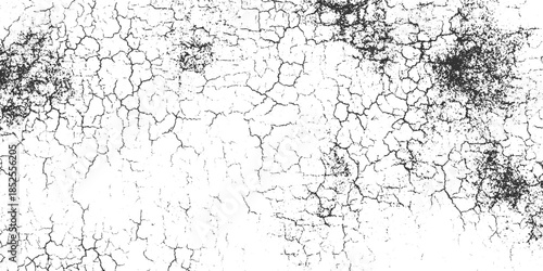 Black cracked texture on white background abstract pattern 11