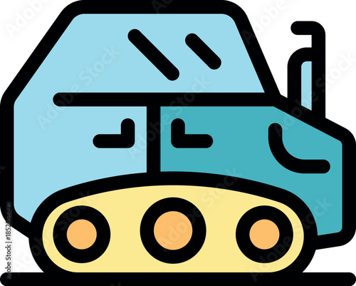 Cartoon moon rover traversing the lunar landscape, symbolizing space exploration and futuristic travel