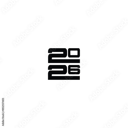 2026 design for new year logo vector