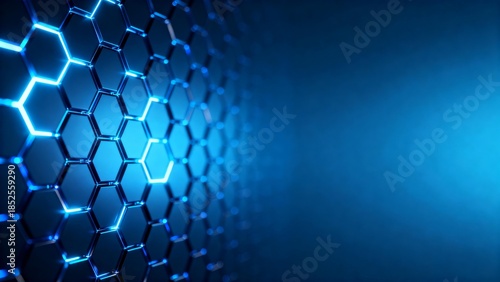 Blue hexagonal grid pattern