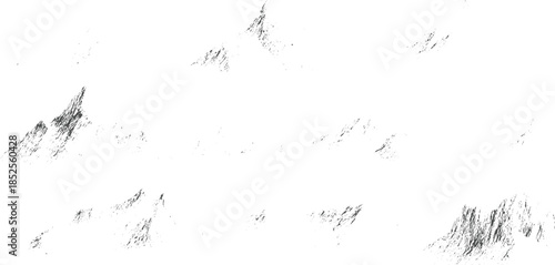 Abstract textured dark gray shapes on white background
