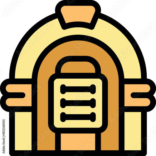 Classic jukebox playing music, creating a nostalgic atmosphere in a traditional diner