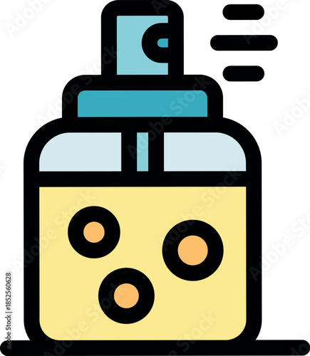 Perfume bottle spraying fragrance, offering a luxurious and aromatic experience