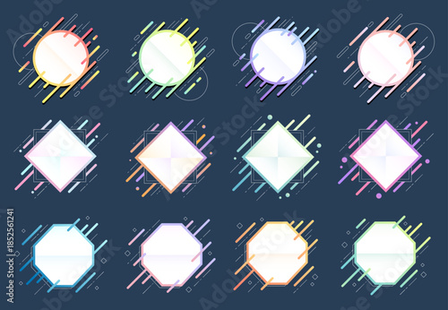 スタイリッシュなグラデーションフレームコレクション