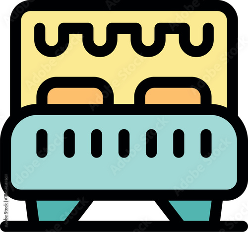 Cozy double bed inviting relaxation and peaceful sleep in a bedroom