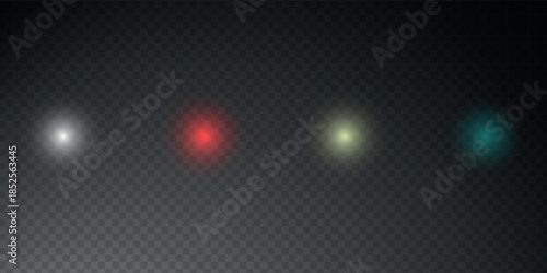 Light effect collection lens flare png isolated on transparent background
