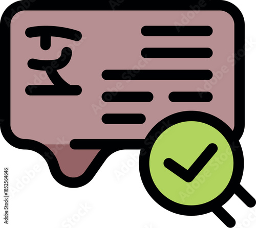 Yen banknote with a checkmark symbolizing successful money transfer, secure transaction, and financial reliability