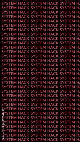 System hacked alert with digital binary code background. Cyber Security Concepts Animated 