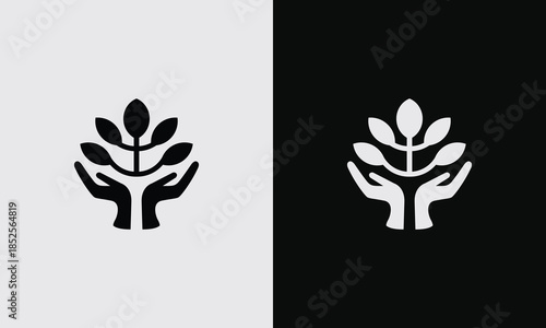 Caring hands support sustainable growth and environmental well-being