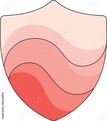 Illustration of a human tooth with colored layers representing different parts