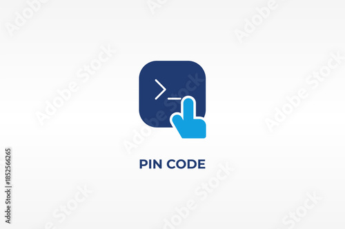 pin code vector, icon or logo sign isolated symbol illustration