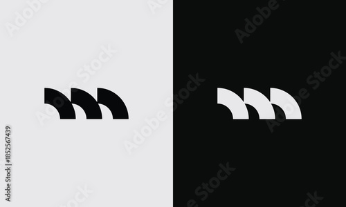 Minimalist Abstract 'M' Logo Concept for Branding