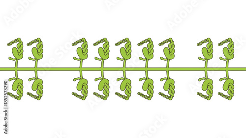 A repeating pattern of stylized green hand gestures suggesting connection and communication.