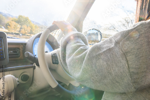 20代 女性 車 運転 顔なし イメージ