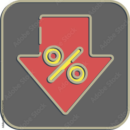 Icon low price. Black Friday Sale elements. Icon in embossed style.