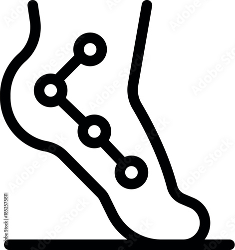 Orthopedic brace alleviating heel pain, offering support and representing medical treatment