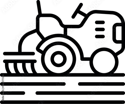 Tractor plowing field, preparing soil for planting, essential agricultural machinery for crop production