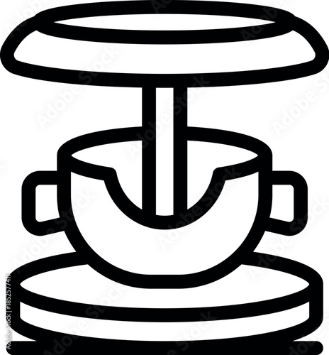 Roundabout ride spinning in amusement park, providing entertainment for visitors