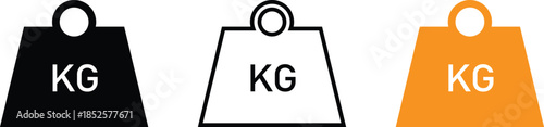 Weight kilogram vector icons.