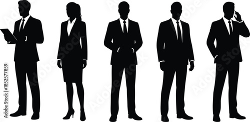 Scary Evil Tree Group Silhouettes, Monster Trees with Spooky Faces and Bare Branches, Halloween Horror Forest Vector Art.