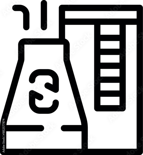 Industrial building processing sustainable materials and emitting clean smoke, symbolizing environment friendly manufacturing