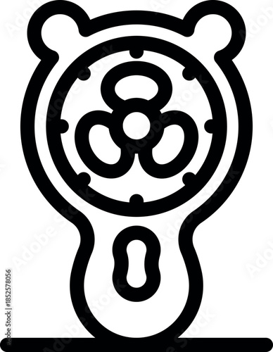 Handheld portable fan providing cooling airflow, essential for staying comfortable in hot weather