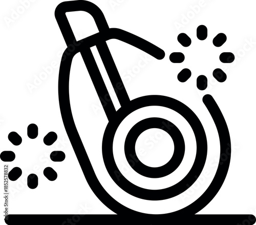 Modern personal electric transport is depicted speeding up and creating motion blur effect