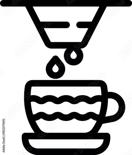 Freshly brewed coffee dripping into a cup, symbolizing a perfect start to the day