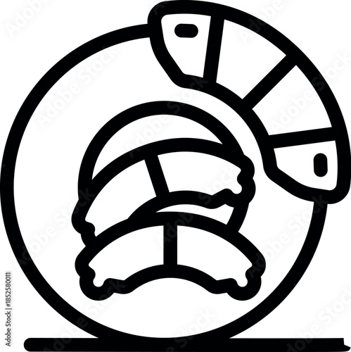 Automotive braking system components, featuring brake pads and a disc rotor, essential for controlled deceleration and road safety