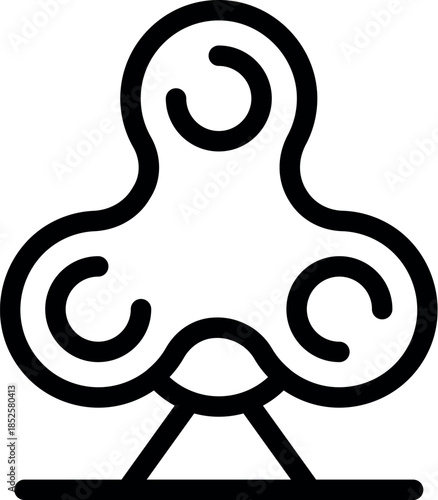 Hand spinner rotating on a stand, simple style icon for apps and websites