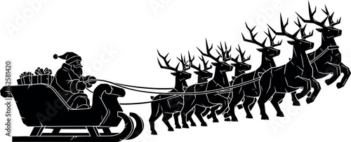 Santa's reindeer-drawn sleigh