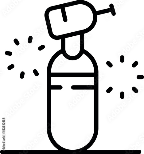 Disinfectant aerosol can spraying, ensuring hygiene and protection against germs and viruses