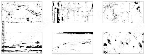 Set of grunge texture backgrounds. Horizontal design elements.