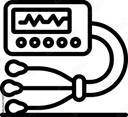 Portable heart rate monitor displaying pulse rate, featuring sensors and data visualization for fitness tracking