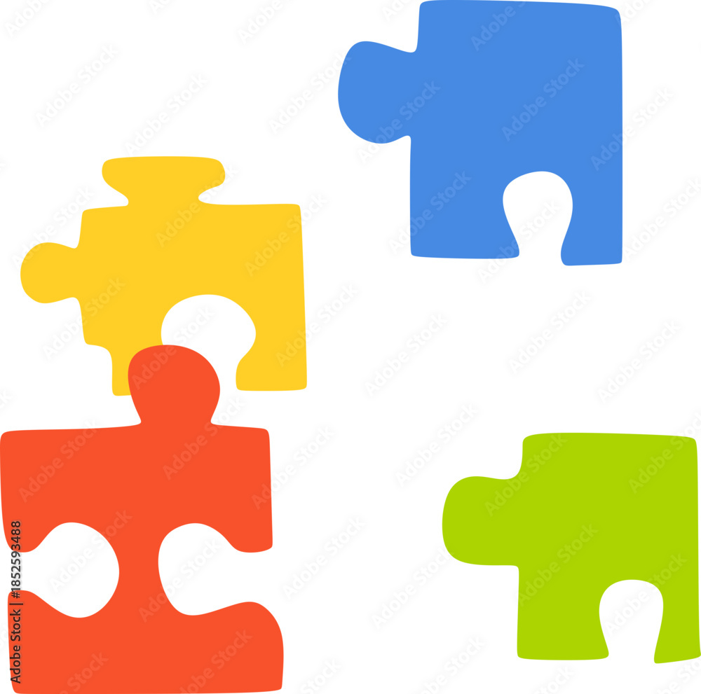 Fototapeta premium Children's Toy Puzzle Pieces