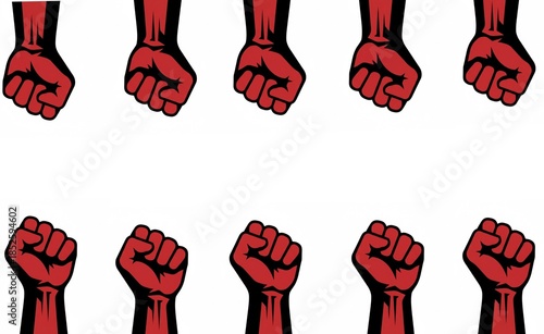 red gloves isolated on white