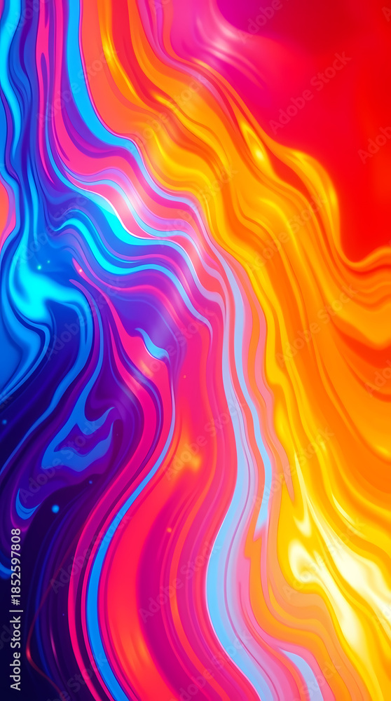 Obraz premium Psychedelic colorful fluid marble abstract background