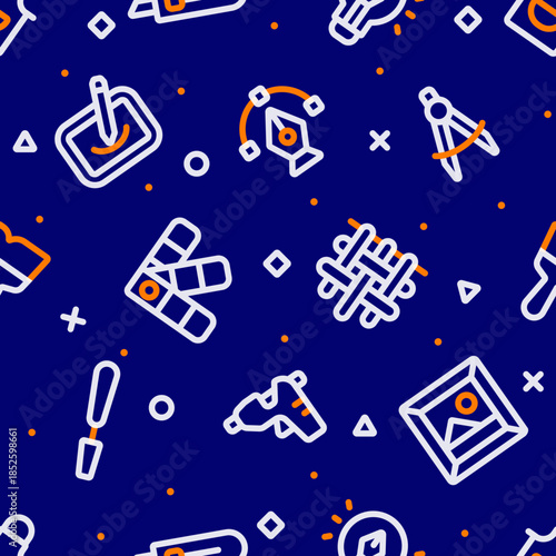 design and craft dark seamless pattern v2