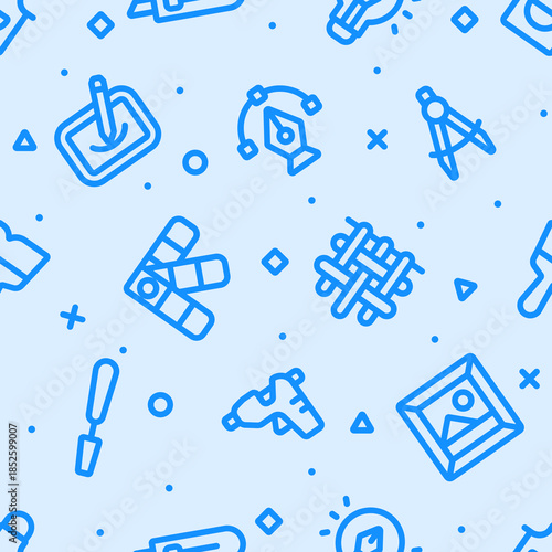 design and craft outline seamless pattern v2