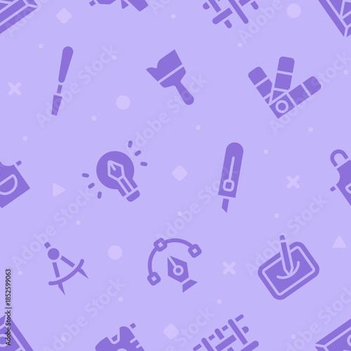 design and craft purple seamless pattern v1